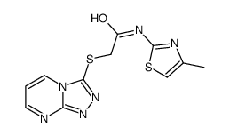 Acetamide, N-(4-methyl-2-thiazolyl)-2-(1,2,4-triazolo[4,3-a]pyrimidin-3-ylthio)- (9CI)结构式