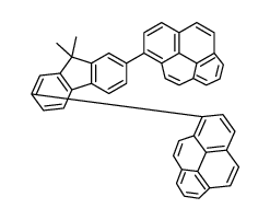 1-(9,9-dimethyl-7-pyren-1-ylfluoren-2-yl)pyrene结构式