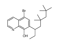 5-bromo-7-(5,5,7,7-tetramethyloctan-3-yl)quinolin-8-ol Structure