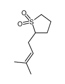 2-(3-methylbut-2-enyl)thiolane 1,1-dioxide结构式