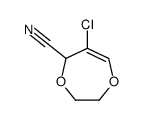 6-chloro-3,5-dihydro-2H-1,4-dioxepine-5-carbonitrile Structure