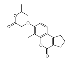 propan-2-yl 2-[(6-methyl-4-oxo-2,3-dihydro-1H-cyclopenta[c]chromen-7-yl)oxy]acetate结构式