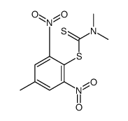 (4-methyl-2,6-dinitrophenyl) N,N-dimethylcarbamodithioate结构式