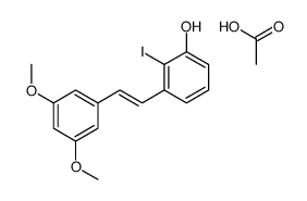 acetic acid,3-[2-(3,5-dimethoxyphenyl)ethenyl]-2-iodophenol结构式