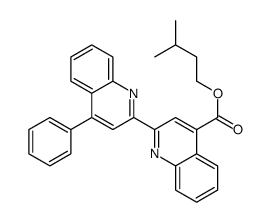 3-methylbutyl 2-(4-phenylquinolin-2-yl)quinoline-4-carboxylate结构式