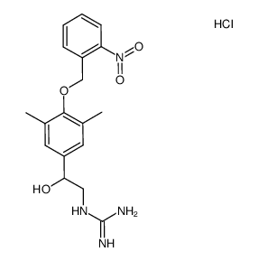 N-(2-{3,5-dimethyl-4-[(2-nitrobenzyl)oxy]phenyl}-2-hydroxyethyl)guanidinium hydrochloride结构式