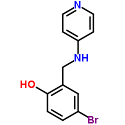 4-BROMO-2-(PYRIDIN-4-YLAMINOMETHYL)-PHENOL结构式