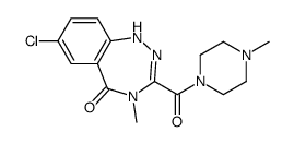 7-chloro-4-methyl-3-(4-methylpiperazine-1-carbonyl)-1H-1,2,4-benzotriazepin-5-one Structure