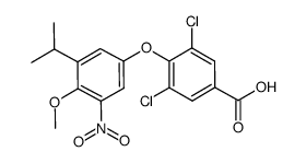 3,5-dichloro-4-(5-isopropyl-4-methoxy-3-nitrophenoxy)benzoic acid结构式