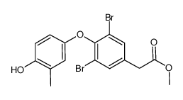 methyl[3,5-dibromo-4-(4-hydroxy-3-methylphenoxy)phenyl]acetate结构式