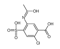 5-Acetylamino-2-chloro-4-sulfobenzoic acid结构式