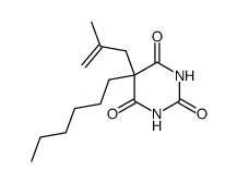 5-Hexyl-5-(2-methyl-2-propenyl)-2,4,6(1H,3H,5H)-pyrimidinetrione Structure