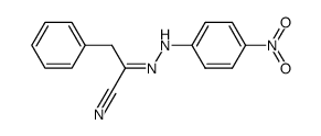 α -[1-(4-nitrophenyl)hydrazin-2-ylidene]benzenepropanenitrile Structure