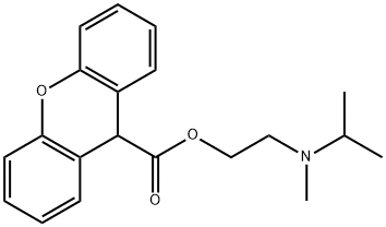 9H-Xanthene-9-carboxylic acid, 2-[methyl(1-methylethyl)amino]ethyl ester Structure