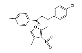 3-(4-chloro-phenyl)-4-(3-methyl-4-nitro-isoxazol-5-yl)-1-p-tolyl-butan-1-one Structure