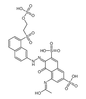 5-(Acetylamino)-4-hydroxy-3-[[8-[[2-(sulfooxy)ethyl]sulfonyl]-2-naphthalenyl]azo]-2,7-naphthalenedisulfonic acid Structure