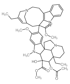 Vincaleukoblastine,3',4'-didehydro-4'-deoxy-6,7-dihydro- Structure