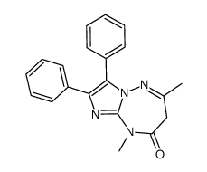 6,9-dimethyl-2,3-diphenyl-7H-imidazo[1,2-b][1,2,4]triazepin-8-one结构式