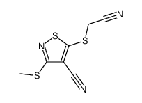 5-(cyanomethylsulfanyl)-3-methylsulfanyl-1,2-thiazole-4-carbonitrile结构式