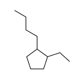 1-Butyl-2-ethylcyclopentane结构式