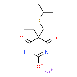 5-Ethyl-5-(isopropylthiomethyl)-2-sodiooxy-4,6(1H,5H)-pyrimidinedione结构式