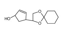 (4S)-4-[(3S)-1,4-dioxaspiro[4.5]decan-3-yl]cyclopent-2-en-1-ol Structure