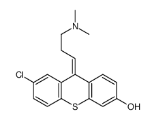 (Z)-2-Chloro-6-hydroxy-9-(3-dimethylaminopropylidene)thioxanthene结构式