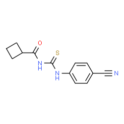 N-{[(4-cyanophenyl)amino]carbonothioyl}cyclobutanecarboxamide structure