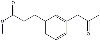 methyl 3-[3-(2-oxopropyl)phenyl]propanoate结构式