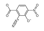 6-carboxy-2-hydroxy-3-nitro-benzenediazonium-betaine结构式