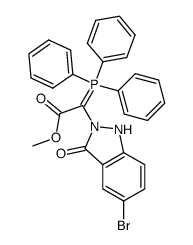 5-bromo-3-oxoindazolin-2-yl(methoxycarbonyl)methylenetriphenylphosphorane结构式