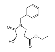 3-Pyrrolidinecarboxylic acid, 4-hydroxy-5-oxo-1-(phenylmethyl)-, ethyl ester, (3S,4R)结构式