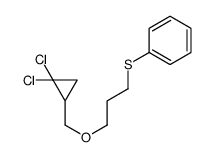 3-[(2,2-dichlorocyclopropyl)methoxy]propylsulfanylbenzene结构式