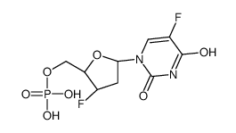 5-fluoro-(2',3')-dideoxy-3'-fluorouridine 5'-phosphate structure