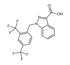 1-[[2,4-bis(trifluoromethyl)phenyl]methyl]indazole-3-carboxylic acid结构式