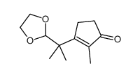 3-[2-(1,3-dioxolan-2-yl)propan-2-yl]-2-methylcyclopent-2-en-1-one结构式