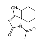 1-acetyl-6-methyl-1,3-diazaspiro[4.5]decane-2,4-dione结构式