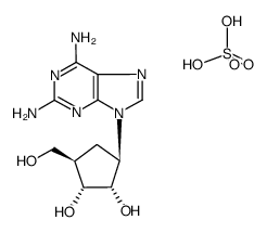 (1α,2α,3β,5β)-(+/-)-3-(2,6-diamino-9H-purin-9-yl)-5-(hydroxymethyl)-1,2-cyclopentanediol sulfate Structure