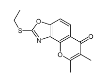 2-ethylsulfanyl-7,8-dimethylpyrano[2,3-e][1,3]benzoxazol-6-one Structure