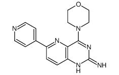 4-morpholin-4-yl-6-pyridin-4-ylpyrido[3,2-d]pyrimidin-2-amine Structure