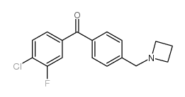 4'-AZETIDINOMETHYL-4-CHLORO-3-FLUOROBENZOPHENONE Structure