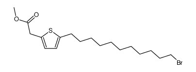 methyl 2-[5-(11-bromoundecyl)thiophen-2-yl]acetate Structure