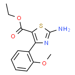 2-AMINO-4-(2-METHOXYPHENYL)-5-THIAZOLECARBOXYLIC ACID ETHYL ESTER structure