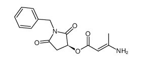 (3S)-1-benzyl-2,5-dioxopyrrolidin-3-yl (2E)-3-aminobut-2-enoate结构式