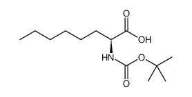 Octanoic acid, 2-[[(1,1-dimethylethoxy)carbonyl]amino]-, (2S) Structure