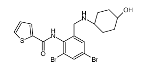 N-[2,4-dibromo-6-[[(4-hydroxycyclohexyl)amino]methyl]phenyl]thiophene-2-carboxamide Structure