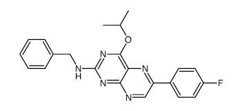 [4-isopropoxy-6-(4-fluorophenyl)-pteridin-2-yl]-benzylamine结构式