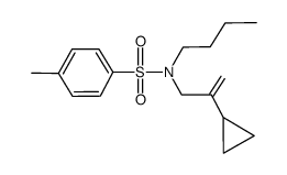 N-(butyl)-N-(2-cyclopropylallyl)-4-toluenesulfonamide结构式