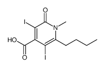 6-Butyl-3,5-diiodo-1-methyl-2-oxo-1,2-dihydro-pyridine-4-carboxylic acid Structure