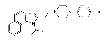 2-[2-[4-(4-chlorophenyl)-1-piperazinyl]ethyl]-1-(1-methylethyl)-1H-naphth[1,2-d]imidazole Structure